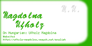 magdolna ufholz business card